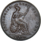 1859 Penny - Victoria British Copper Coin - Nice