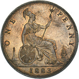 1883 Penny - Victoria British Bronze Coin - Superb