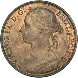 1885 Penny - Victoria British Bronze Coin - Superb