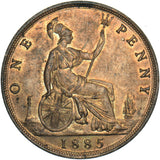 1885 Penny - Victoria British Bronze Coin - Superb