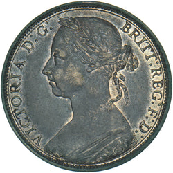 1889 Penny - Victoria British Bronze Coin - Very Nice