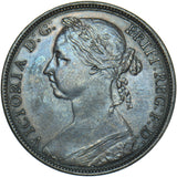 1891 Penny - Victoria British Bronze Coin - Very Nice