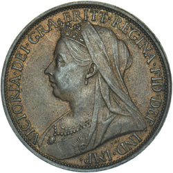 1895 Penny - Victoria British Bronze Coin - Very Nice