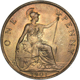 1901 Penny - Victoria British Bronze Coin - Superb