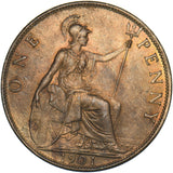 1901 Penny - Victoria British Bronze Coin - Superb