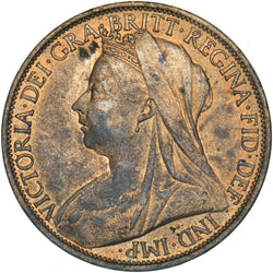 1901 Penny - Victoria British Bronze Coin - Very Nice