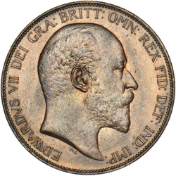 1903 Penny - Edward VII British Bronze Coin - Superb