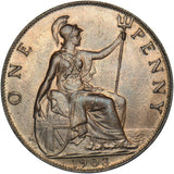 1903 Penny - Edward VII British Bronze Coin - Superb