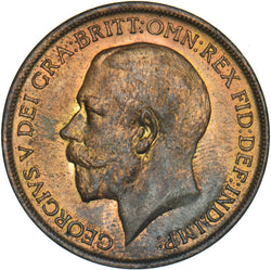 1911 Penny - George V British Bronze Coin - Superb