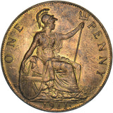 1911 Penny - George V British Bronze Coin - Superb