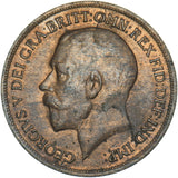 1916 Penny - George V British Bronze Coin - Very Nice