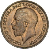 1917 Penny - George V British Bronze Coin - Very Nice