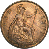 1920 Penny - George V British Bronze Coin - Superb
