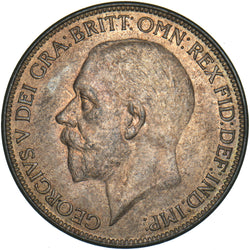 1927 Penny - George V British Bronze Coin - Superb