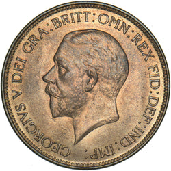 1928 Penny - George V British Bronze Coin - Superb