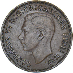 1950 Penny - George VI British Bronze Coin - Nice