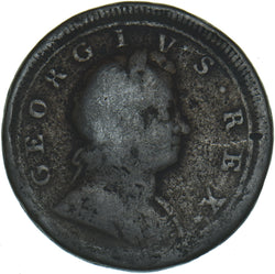 1719 Halfpenny - George I British Copper Coin