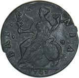 1742 Halfpenny - George II British Copper Coin