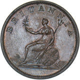 1806 Halfpenny - George III British Copper Coin - Very Nice