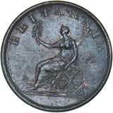 1806 Halfpenny - George III British Copper Coin - Nice