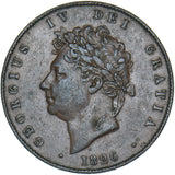 1826 Halfpenny - George IV British Copper Coin - Nice