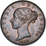 1853 Halfpenny - Victoria British Copper Coin - Superb