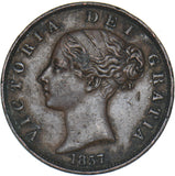 1857 Halfpenny - Victoria British Copper Coin