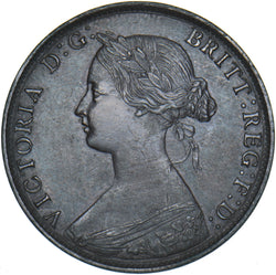 1861 Halfpenny - Victoria British Bronze Coin - Very Nice