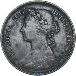 1886 Halfpenny - Victoria British Bronze Coin - Nice