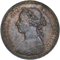 1887 Halfpenny - Victoria British Bronze Coin - Very Nice
