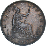 1887 Halfpenny - Victoria British Bronze Coin - Very Nice