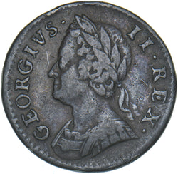 1746 Farthing - George II British Copper Coin - Nice