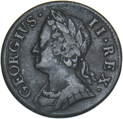 1749 Farthing - George II British Copper Coin - Nice