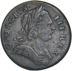 1773 Farthing - George III British Copper Coin - Nice