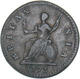 1773 Farthing - George III British Copper Coin - Nice