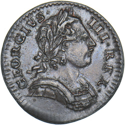 1773 Farthing - George III British Copper Coin - Very Nice