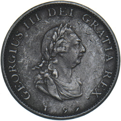 1799 Farthing - George III British Copper Coin - Nice