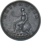 1799 Farthing - George III British Copper Coin - Nice