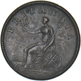 1807 Farthing - George III British Copper Coin - Nice