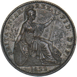 1822 Farthing - George IV British Copper Coin - Very Nice