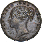 1838 Farthing - Victoria British Copper Coin - Nice