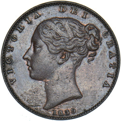 1839 Farthing - Victoria British Copper Coin - Very Nice