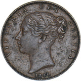 1840 Farthing - Victoria British Copper Coin - Nice