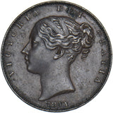 1841 Farthing - Victoria British Copper Coin - Very Nice