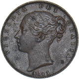 1843 Farthing - Victoria British Copper Coin - Nice