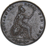 1847 Farthing - Victoria British Copper Coin - Very Nice