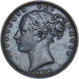 1850 Farthing - Victoria British Copper Coin - Nice