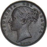 1852 Farthing - Victoria British Copper Coin - Nice