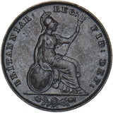 1852 Farthing - Victoria British Copper Coin - Nice