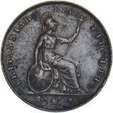 1853 Farthing - Victoria British Copper Coin - Nice